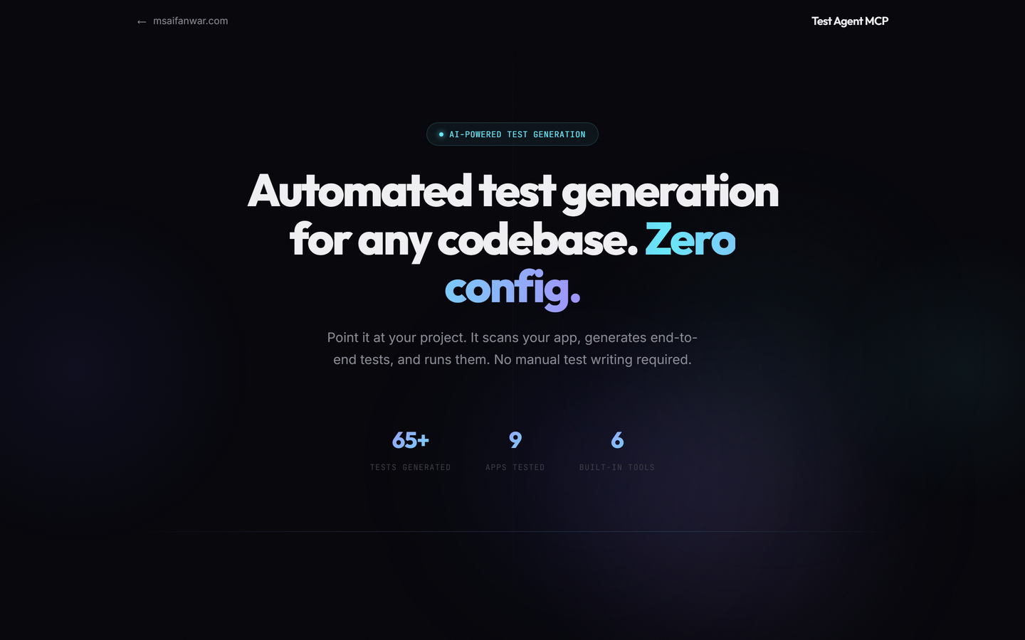 Test Agent screenshot